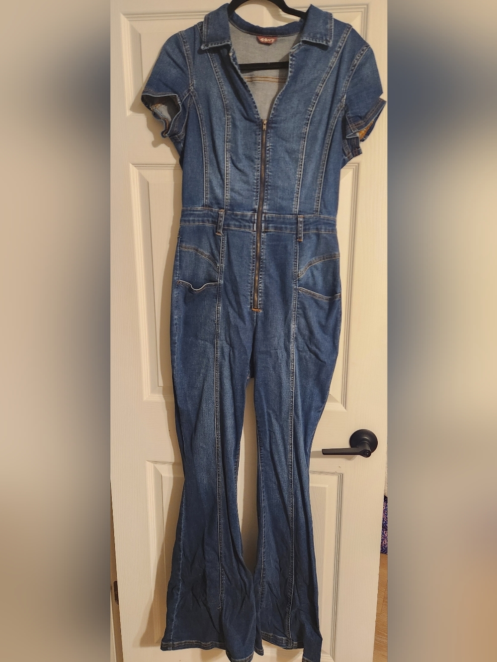 Free People Denim Jumpsuit